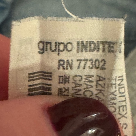 Zara size 8 high waisted button fly wide leg jeans - Picture 6 of 6